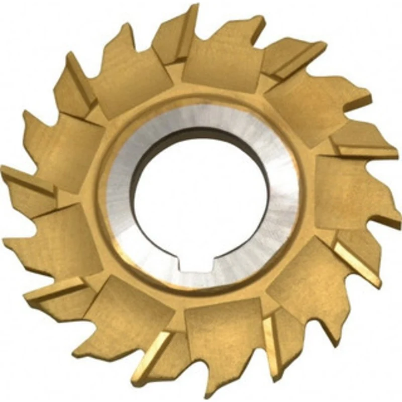 Made in USA 3 Diam x 1/4 Face Width Staggered Tooth Side Milling Cutter 1 Arbor Hole, High Speed Steel, TiN Finish, 1...